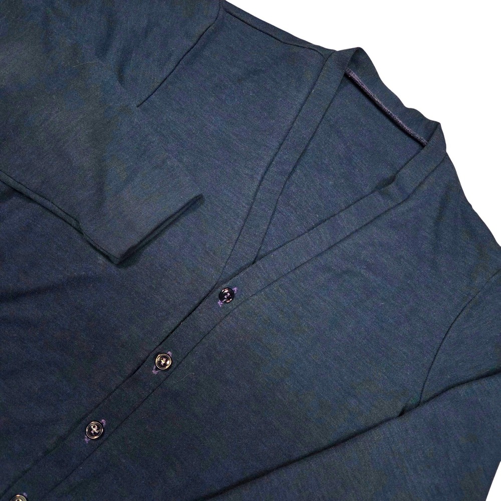 Vintage 1981 USAF Cardigan Sweater Mens 36 Small Navy Blue Acrylic Knit Military